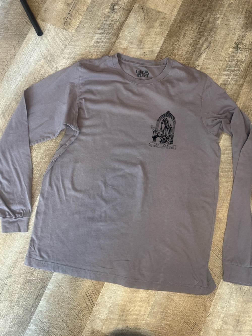 Long-Sleeve Graphic Tee — Beige Greta Van Fleet Concert Tour